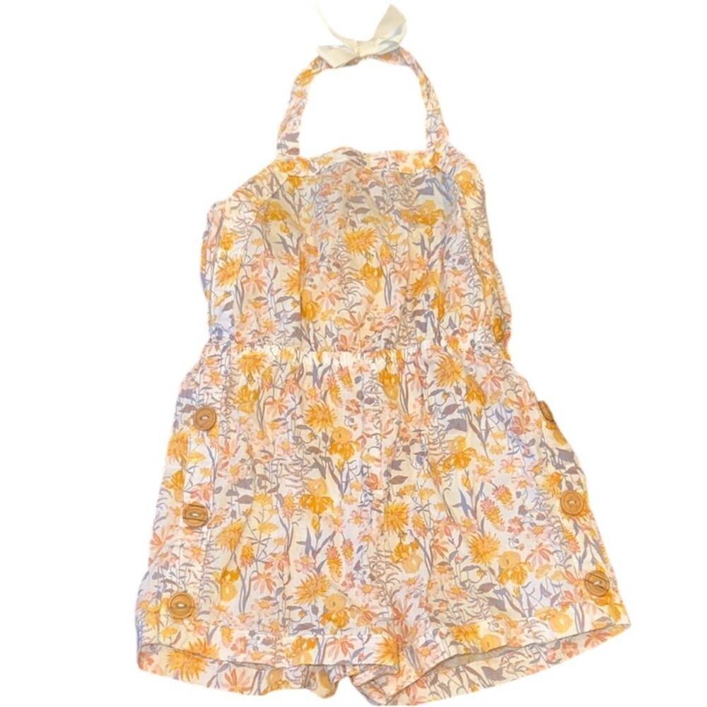 Rachel Zoe Kids Floral Romper - Orange and Cream size 2T